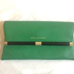 DVF Lizard Embossed Leather Clutch Bag